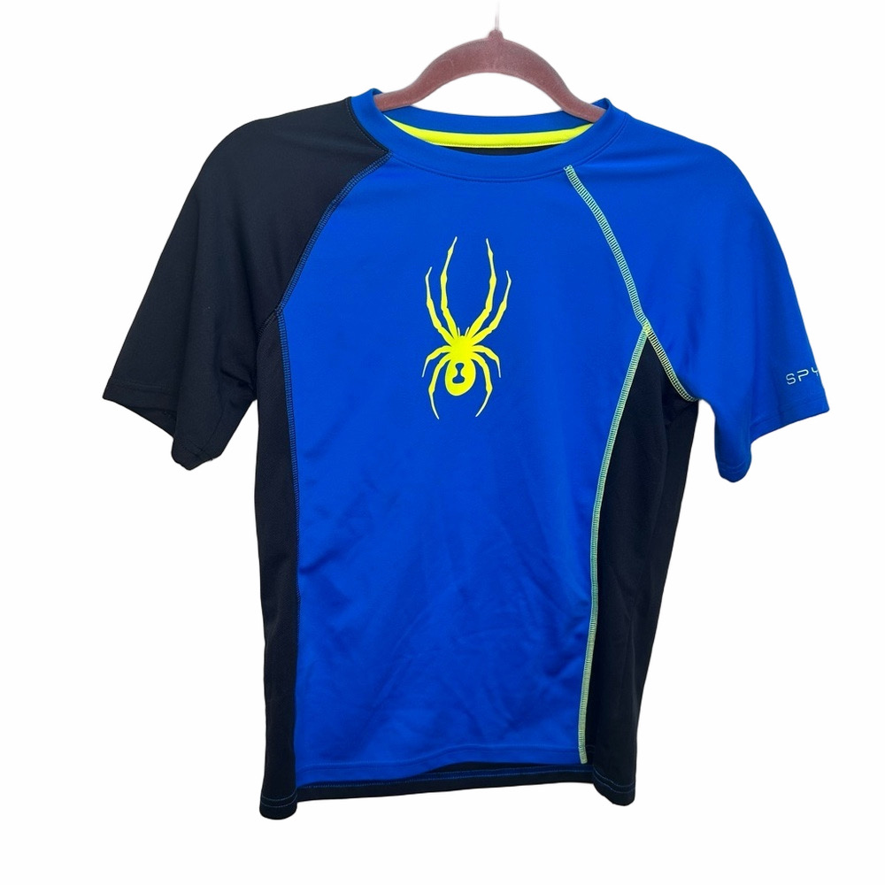 Spyder Boy's Havoc Short Sleeve Blue Tech Tee Size Large